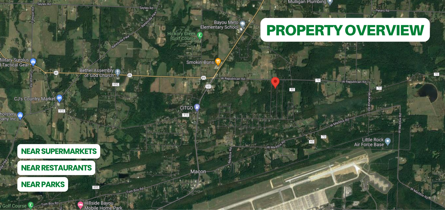 Half Acre Unrestricted Lot in Jacksonville, AR